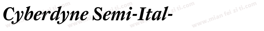 Cyberdyne Semi-Ital字体转换